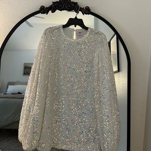 Buddy Love White Sequin Dress